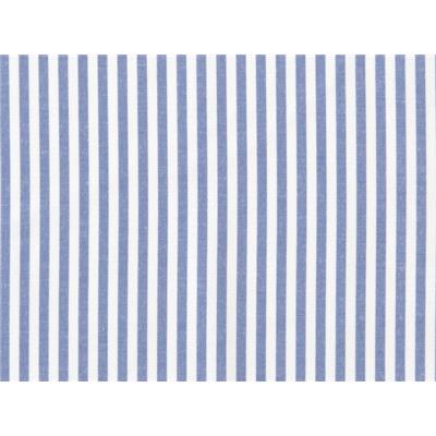 Tissu Poly-Coton Rayure Bleu / Blanc Tissé