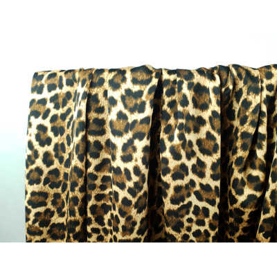 Tissu Crepe Poly / Viscose Leopard