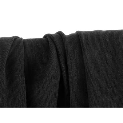 Black 100 % Organic Cotton Jersey Knit Fabric