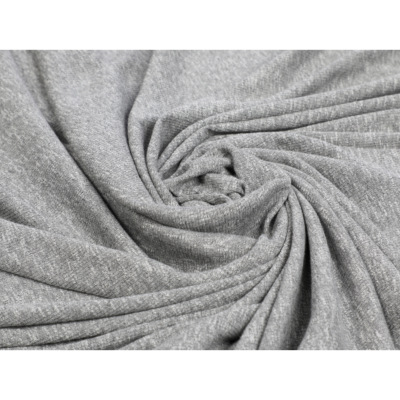 Grey Melange 2x1 Rib Knit Fabric