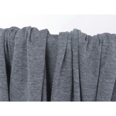 Grey Silver Lurex Jersey Knit Fabric