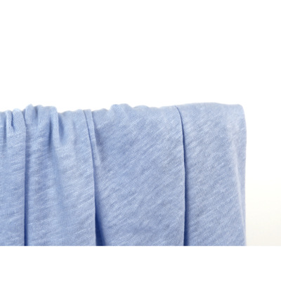 Light Blue 100 % Linen Jersey Knit Fabric