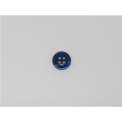 Bouton Rond Bleu Marine Type Perle 11 mm