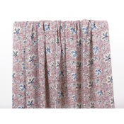 Tissu Crepe Viscose Fleurs Ethniques Bleu