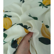 Tissu Crepe de Chine 100 % Soie LEMONS