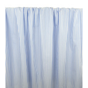 Tissu Popeline 100 % Coton Blanc / Bleu