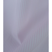 Tissu Popeline 100 % Coton Rayé Blanc & Rose