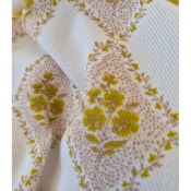 Tissu Sergé Lourd JON 100 % Coton Argyle Flowers