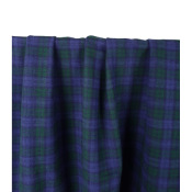 Tissu Flanelle 100 % Coton Carreaux Bleu Violet / Vert