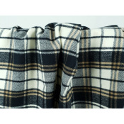 Tissu Flanelle TARTAN Beige / Noir