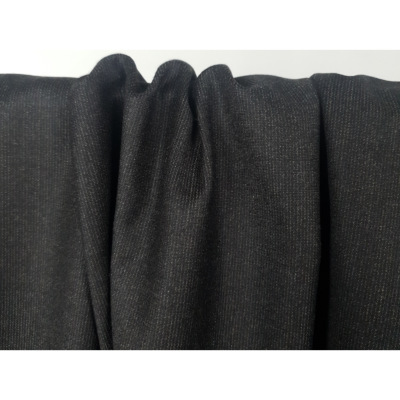 Coupon Lainage Tailleur 100 % Laine Vierge Chiné Noir / Choco 60 cm x 158 cm