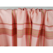 Tissu Sergé Léger TARTAN Rose & Camel