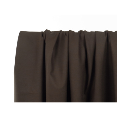 Coupon Sergé Polyester Recyclé Viscose FAY Choco 130 cm x 140 cm