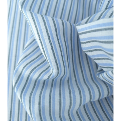 Tissu Toile Légère 100 % Coton Rayures Blue & Green