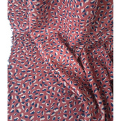 Tissu Twill de Viscose Abstract Flower Tomette