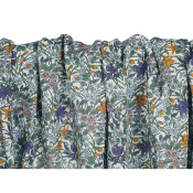 Tissu Voile Coton / Viscose Fleurs Violettes