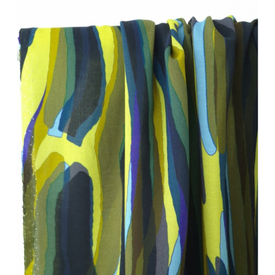 Tissu Voile de Viscose Abstract Waves