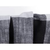 Tissu Toile Coton / Lin Lourde Carreaux Blanc & Noir