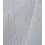 Tissu Toile de Coton Plumetis & Ajouré Ecru