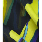 Tissu Voile de Viscose Abstract Waves