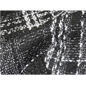 Tissu Tweed Noir & Blanc Lurex Noir