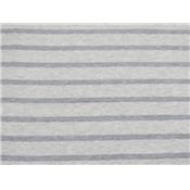 Tissu Jersey Rayé Gris Chiné Gratté