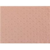 Tissu Voile Rose Imprimé Pois Tete d'Epingle Foil Argent