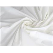 Tissu Popeline Coton Stretch Blanc