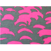 Tissu Viscose Imprimé Abstraits Fuchsia