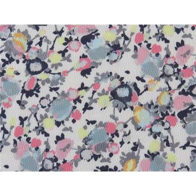 Tissu Crepe Polyester Imprimé Fleurs