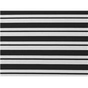 Tissu Crepe Ecru Imprimé Rayure Irrégulière Noir
