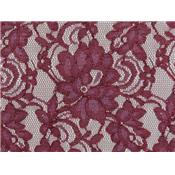 Tissu Dentelle Bordeaux / Lurex Bordeaux