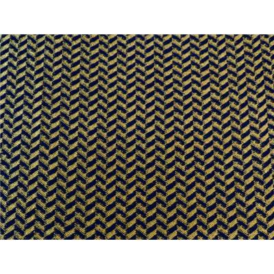 Tissu Lainage Effet Chevron Marine / Moutarde