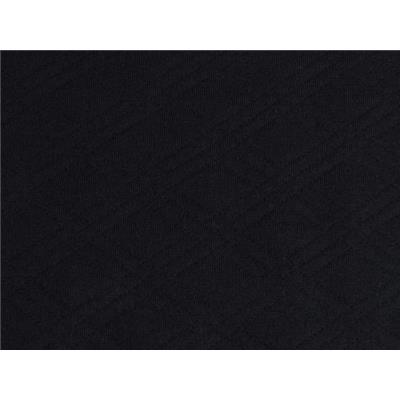 Tissu Maille Matelassé Noir Envers Gris Motifs Graphiques