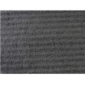 Tissu Molleton Gratté Rayé Anthracite / Noir