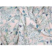 Tissu Satin de Coton Fleurs Pastel