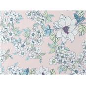 Tissu Satin de Coton Fleurs Pastel