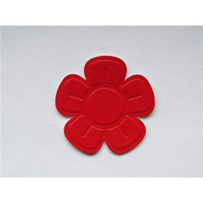 Patch Fleur Rouge en Vinyle 50 mm