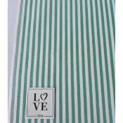 Tissu Oxford 100 % Coton Rayé Vert & Blanc
