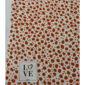 Tissu Popeline 100 % Viscose Abstract Dots Terracotta