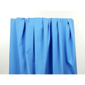 Tissu Popeline Satiné Coton Paper Touch Bleu