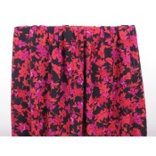 Tissu Crepe Viscose Fleurs Fuchsia / Rouge