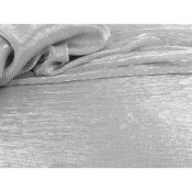 Tissu Satin Plissé Blanc Foil Argent