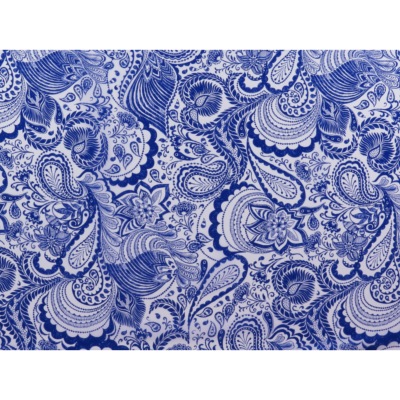 Tissu Crepe 100 % Soie Azulejo