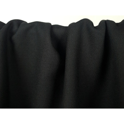 Tissu Crepe Viscose Envers Laine Noir