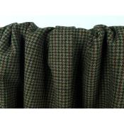 Tissu Lainage Pied de Puce Marine / Vert