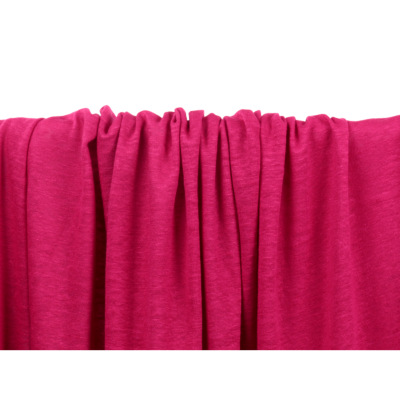 Tissu Maille Jersey 100 % Lin Fuchsia