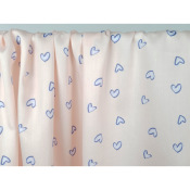 Tissu Popeline 100 % Coton BIO Blue Hearts