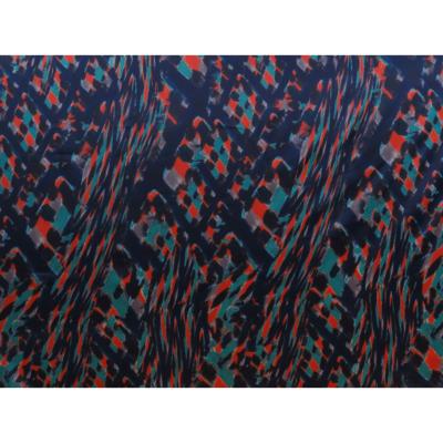 Tissu Satin de Soie Abstrait Graphique 