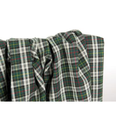 Tissu Tartan 100 % Coton Vert Sapin